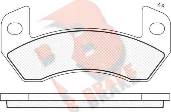 R Brake RB1873 - Гальмівні колодки, дискові гальма autozip.com.ua