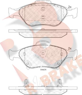 R Brake RB1877 - Гальмівні колодки, дискові гальма autozip.com.ua