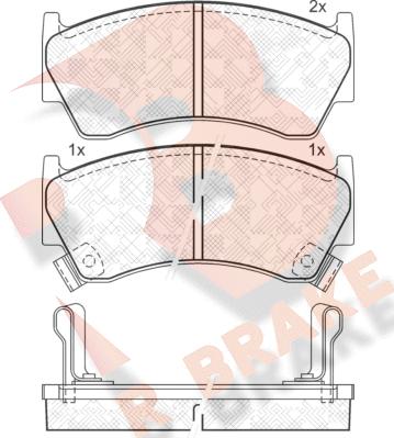 R Brake RB1394 - Гальмівні колодки, дискові гальма autozip.com.ua