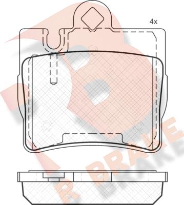 R Brake RB1390 - Гальмівні колодки, дискові гальма autozip.com.ua