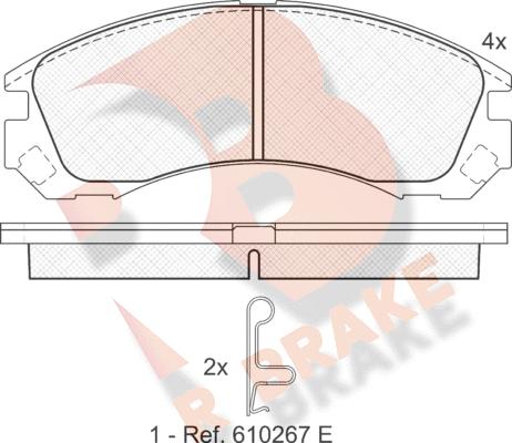 R Brake RB1358 - Гальмівні колодки, дискові гальма autozip.com.ua