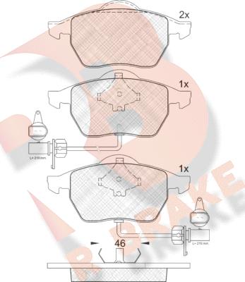 R Brake RB1362 - Гальмівні колодки, дискові гальма autozip.com.ua