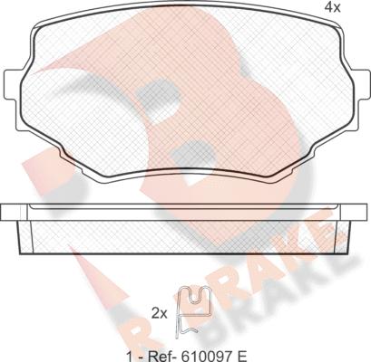 R Brake RB1319 - Гальмівні колодки, дискові гальма autozip.com.ua