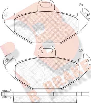 R Brake RB1314 - Гальмівні колодки, дискові гальма autozip.com.ua