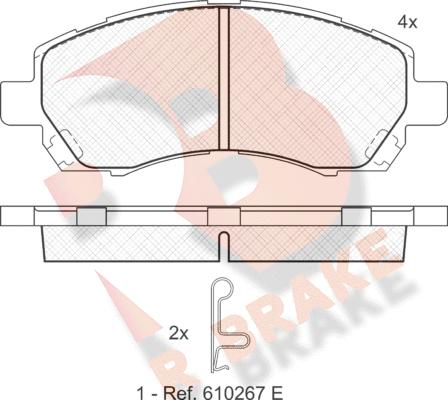 R Brake RB1318 - Гальмівні колодки, дискові гальма autozip.com.ua