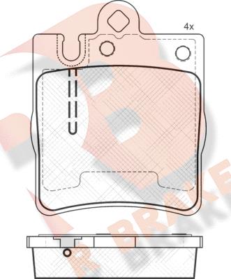 R Brake RB1312-202 - Гальмівні колодки, дискові гальма autozip.com.ua