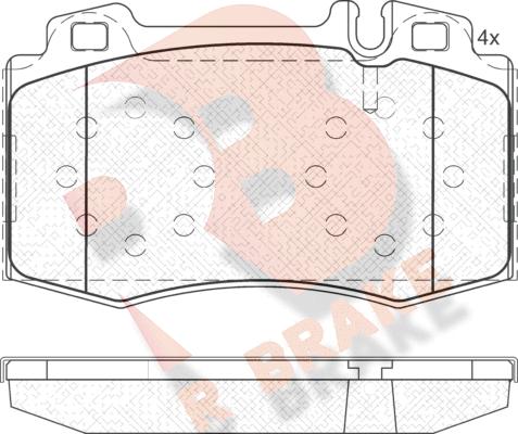 R Brake RB1389 - Гальмівні колодки, дискові гальма autozip.com.ua