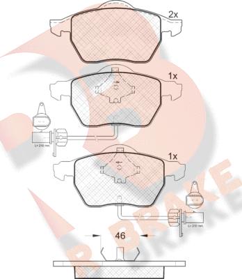 R Brake RB1331 - Гальмівні колодки, дискові гальма autozip.com.ua