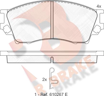 R Brake RB1337 - Гальмівні колодки, дискові гальма autozip.com.ua