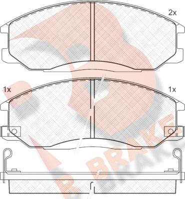 R Brake RB1372 - Гальмівні колодки, дискові гальма autozip.com.ua