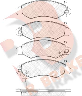 R Brake RB1293 - Гальмівні колодки, дискові гальма autozip.com.ua