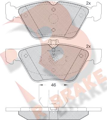 R Brake RB1259 - Гальмівні колодки, дискові гальма autozip.com.ua