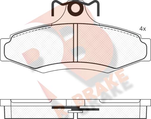 R Brake RB1261 - Гальмівні колодки, дискові гальма autozip.com.ua