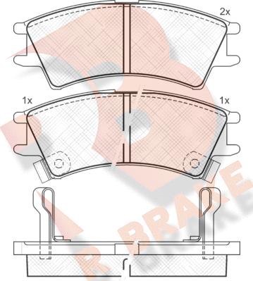 R Brake RB1268 - Гальмівні колодки, дискові гальма autozip.com.ua