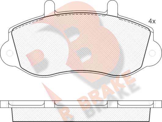 R Brake RB1219 - Гальмівні колодки, дискові гальма autozip.com.ua