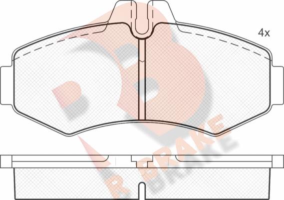 R Brake RB1288 - Гальмівні колодки, дискові гальма autozip.com.ua