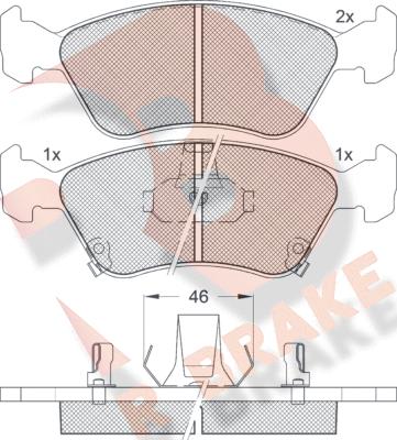 R Brake RB1235 - Гальмівні колодки, дискові гальма autozip.com.ua