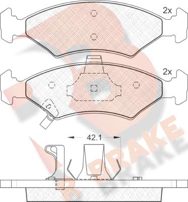 R Brake RB1231 - Гальмівні колодки, дискові гальма autozip.com.ua