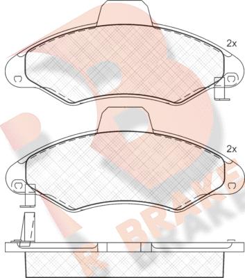 R Brake RB1229 - Гальмівні колодки, дискові гальма autozip.com.ua