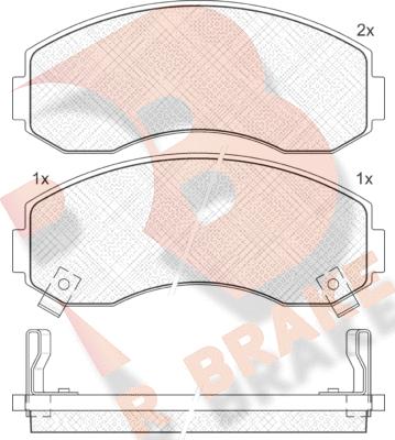 R Brake RB1224 - Гальмівні колодки, дискові гальма autozip.com.ua