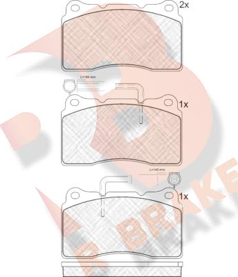 R Brake RB1279 - Гальмівні колодки, дискові гальма autozip.com.ua