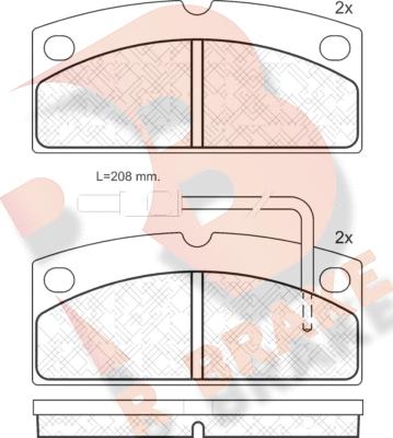 R Brake RB1273 - Гальмівні колодки, дискові гальма autozip.com.ua