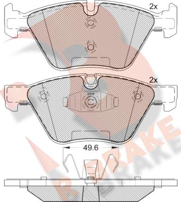 R Brake RB1795 - Гальмівні колодки, дискові гальма autozip.com.ua