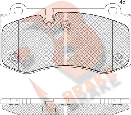 R Brake RB1796-071 - Гальмівні колодки, дискові гальма autozip.com.ua