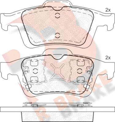 R Brake RB1743 - Гальмівні колодки, дискові гальма autozip.com.ua