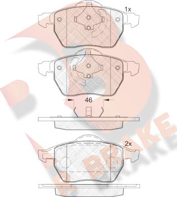 R Brake RB1767 - Гальмівні колодки, дискові гальма autozip.com.ua