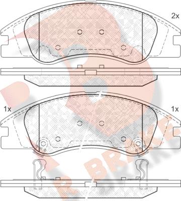 R Brake RB1708 - Гальмівні колодки, дискові гальма autozip.com.ua