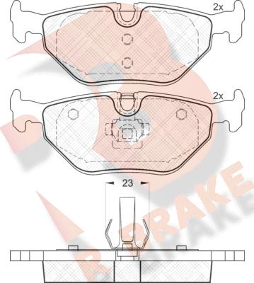R Brake RB1707 - Гальмівні колодки, дискові гальма autozip.com.ua