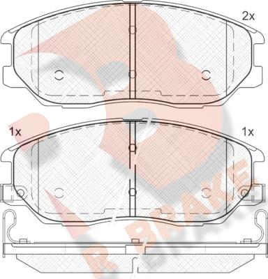 R Brake RB1714 - Гальмівні колодки, дискові гальма autozip.com.ua