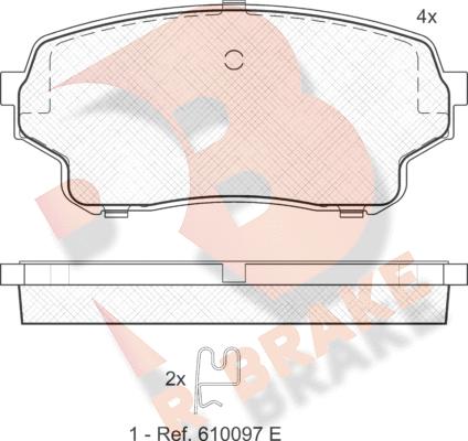 R Brake RB1715 - Гальмівні колодки, дискові гальма autozip.com.ua