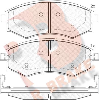 R Brake RB1716 - Гальмівні колодки, дискові гальма autozip.com.ua