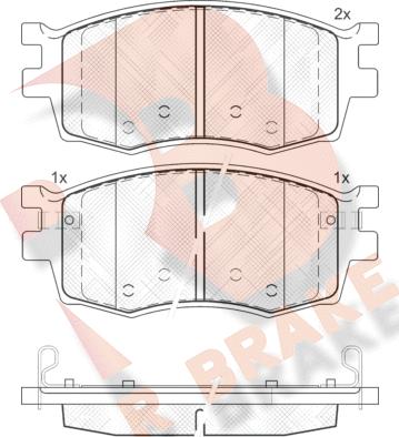R Brake RB1711 - Гальмівні колодки, дискові гальма autozip.com.ua