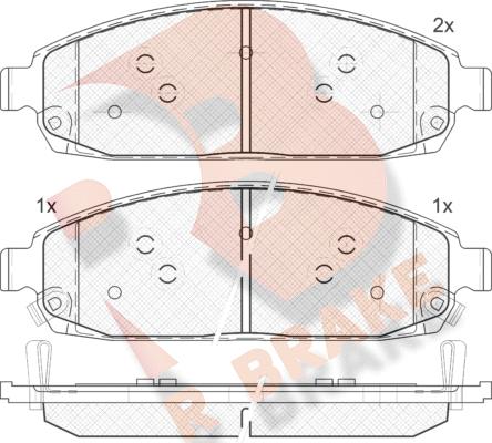 R Brake RB1713 - Гальмівні колодки, дискові гальма autozip.com.ua