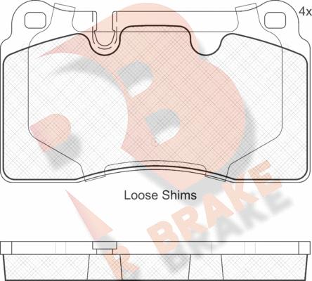 R Brake RB1789 - Гальмівні колодки, дискові гальма autozip.com.ua