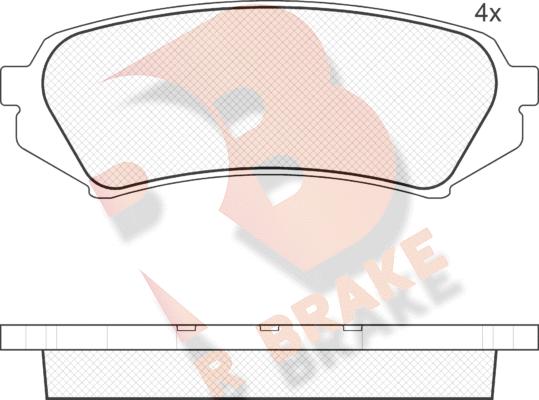 R Brake RB1734 - Гальмівні колодки, дискові гальма autozip.com.ua