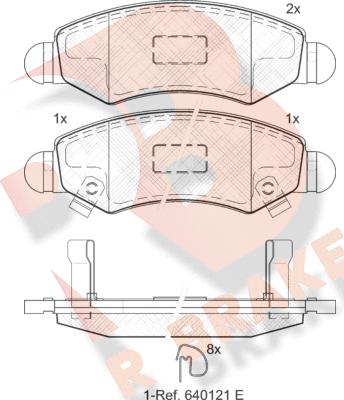 R Brake RB1731 - Гальмівні колодки, дискові гальма autozip.com.ua