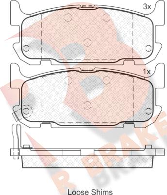 R Brake RB1738 - Гальмівні колодки, дискові гальма autozip.com.ua