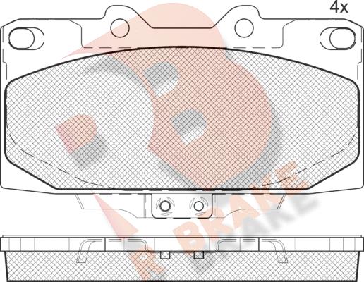 R Brake RB1733-203 - Гальмівні колодки, дискові гальма autozip.com.ua