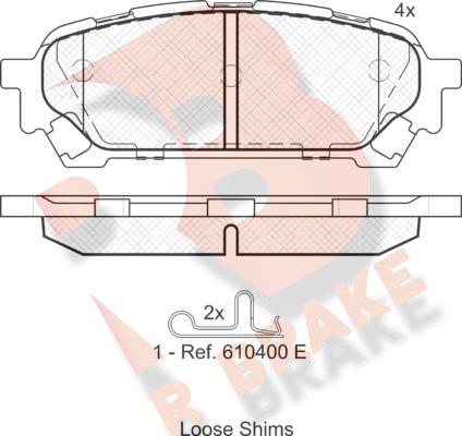 R Brake RB1737 - Гальмівні колодки, дискові гальма autozip.com.ua