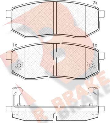 R Brake RB1721 - Гальмівні колодки, дискові гальма autozip.com.ua