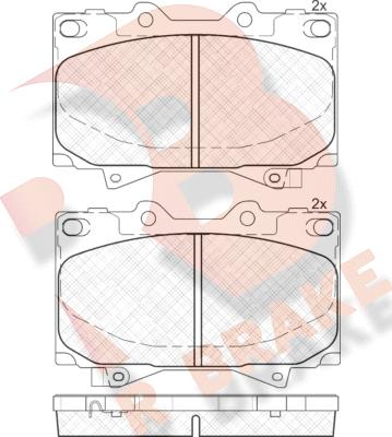 R Brake RB1723 - Гальмівні колодки, дискові гальма autozip.com.ua