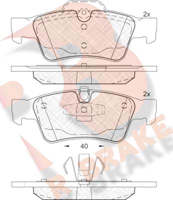 R Brake RB1770 - Гальмівні колодки, дискові гальма autozip.com.ua