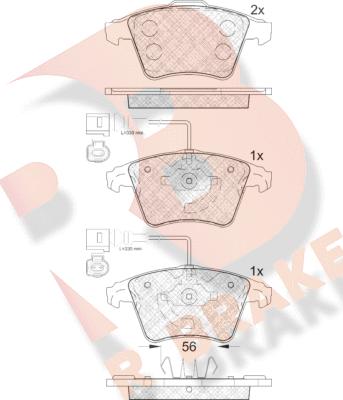 R Brake RB1777 - Гальмівні колодки, дискові гальма autozip.com.ua