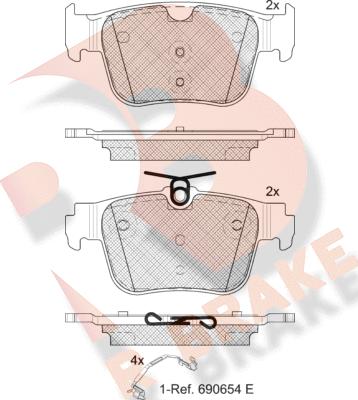 R Brake RB2410 - Гальмівні колодки, дискові гальма autozip.com.ua