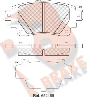 R Brake RB2424 - Гальмівні колодки, дискові гальма autozip.com.ua