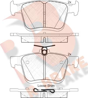 R Brake RB2099 - Гальмівні колодки, дискові гальма autozip.com.ua